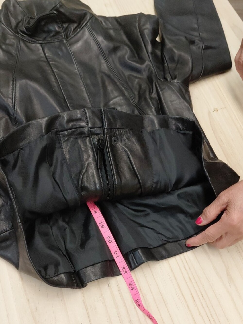 Calvin Klein Womens Black Leather JACKET
